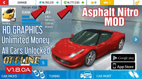 Asphalt: Nitro v1.8.0a (Mod APK) for Android.